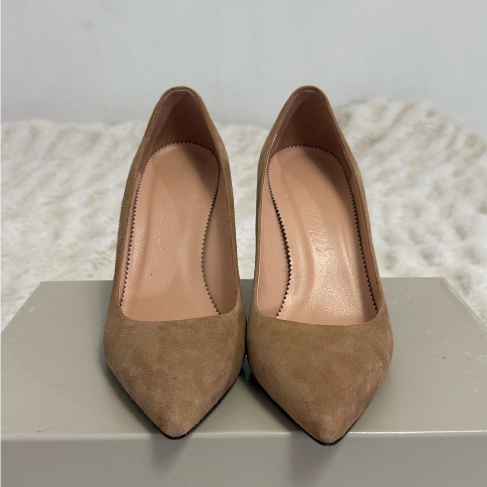 J. Crew Tan Suede Heels